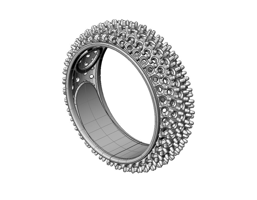 Jewel Ring in white gold with full diamond... 3D Model 3D ...