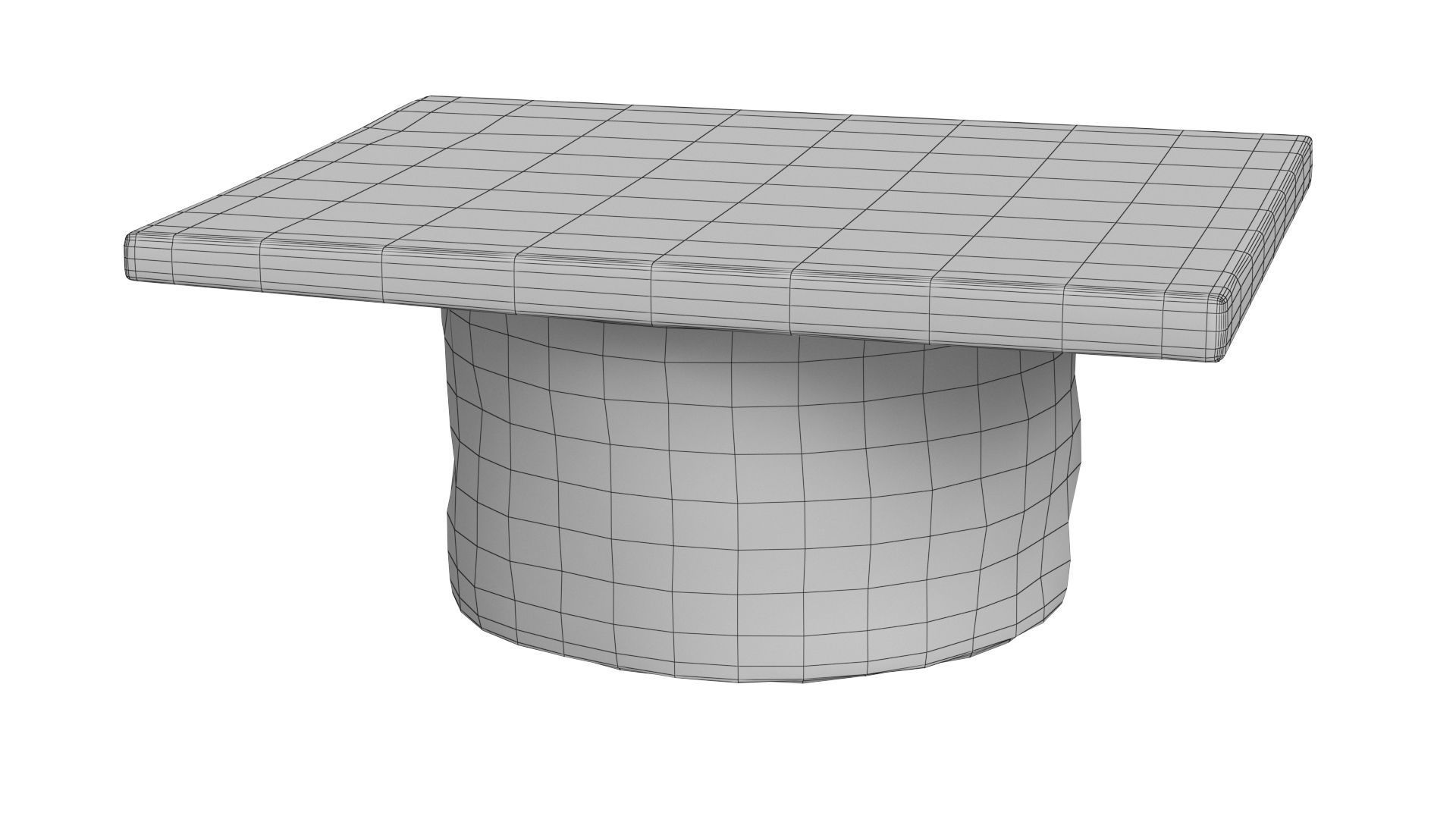 Japanese Antique Low Table 3D model_6