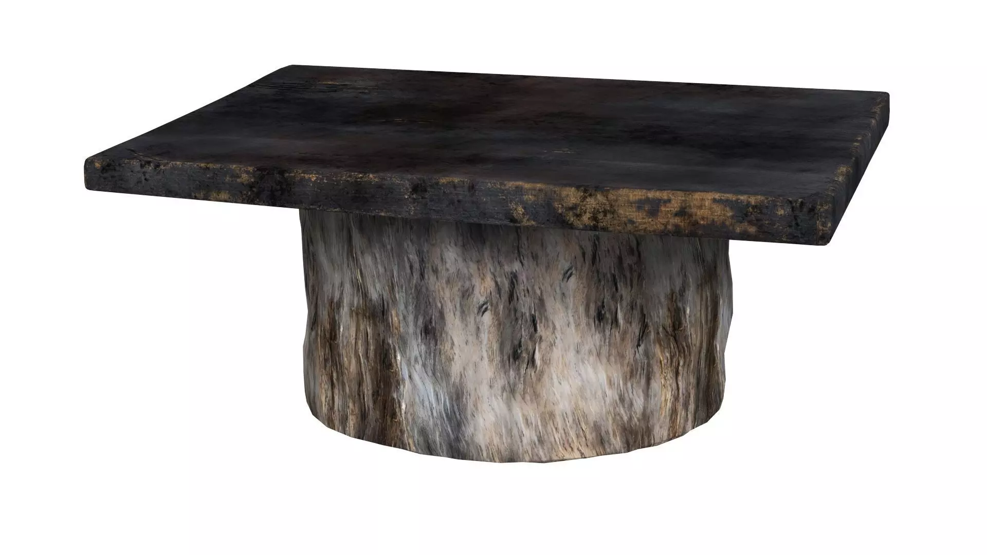 Japanese Antique Low Table 3D model_0