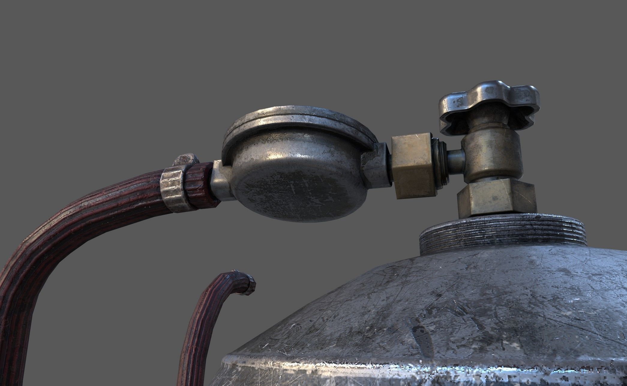 Propane Butane Gas Tank Low-poly 3D model_16