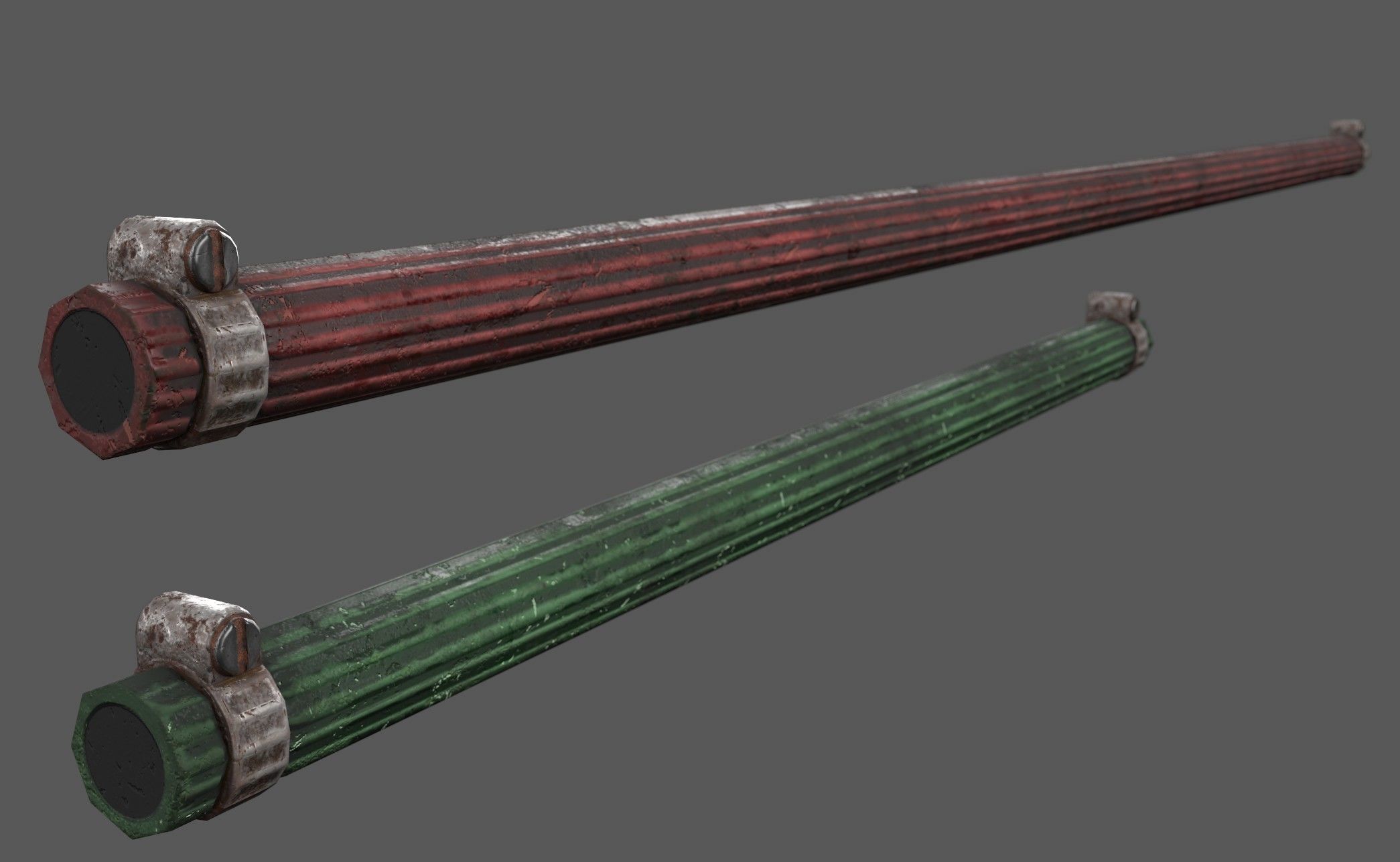 Propane Butane Gas Tank Low-poly 3D model_7