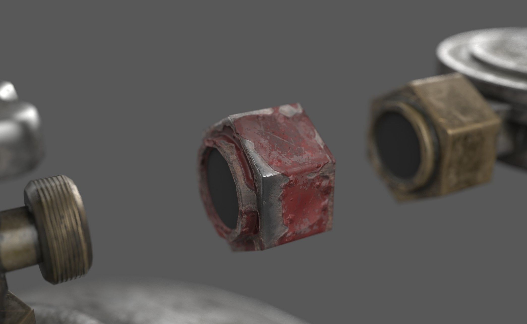 Propane Butane Gas Tank Low-poly 3D model_3