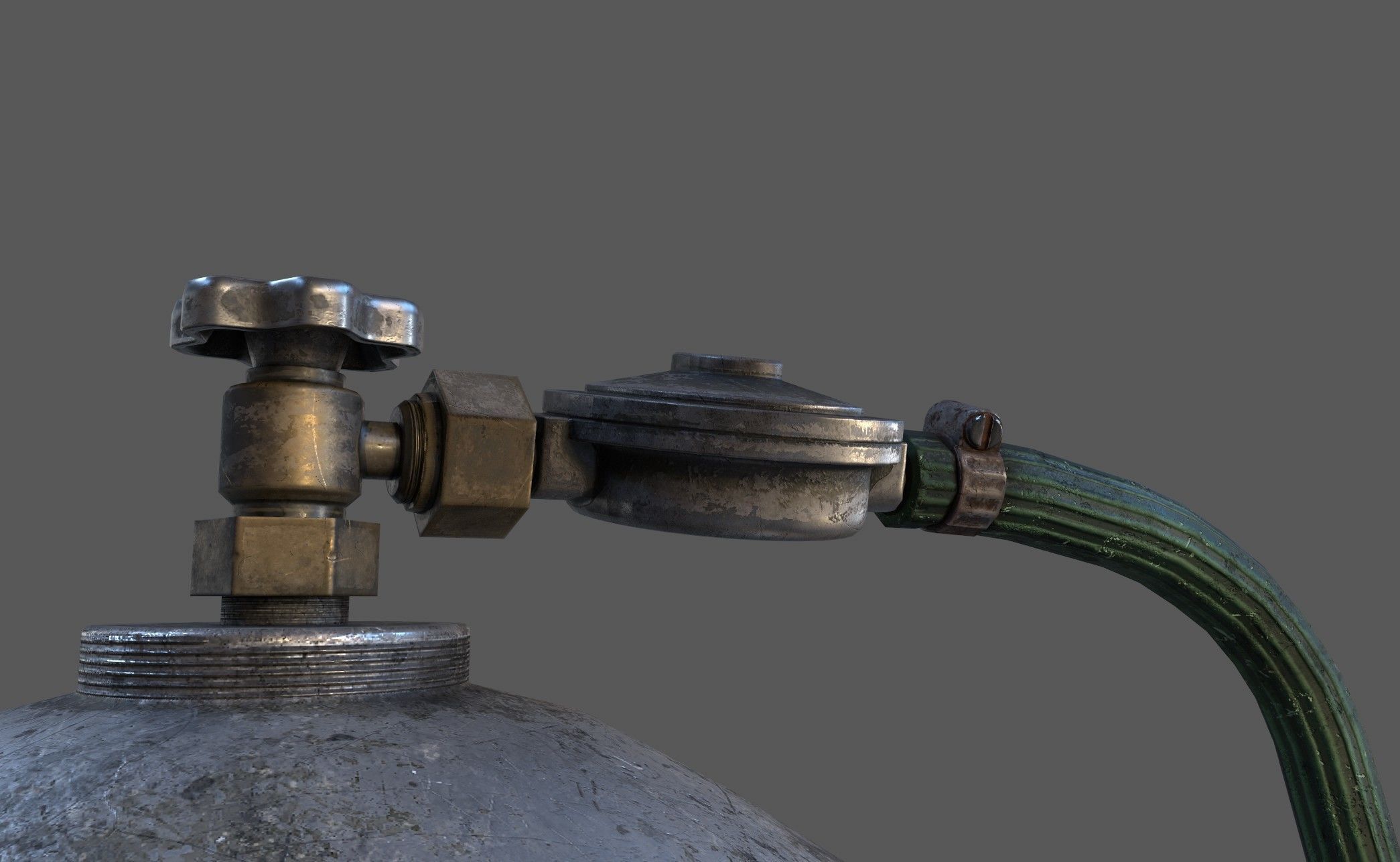 Propane Butane Gas Tank Low-poly 3D model_15