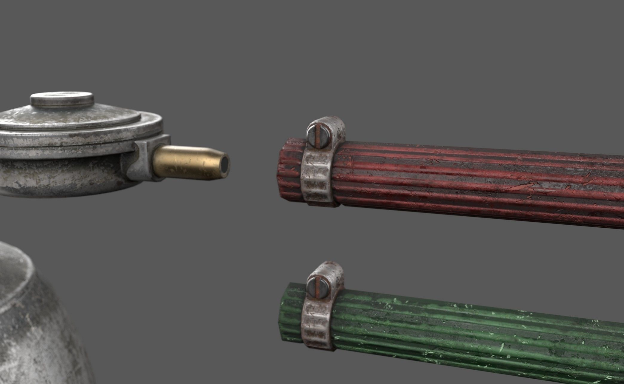 Propane Butane Gas Tank Low-poly 3D model_6