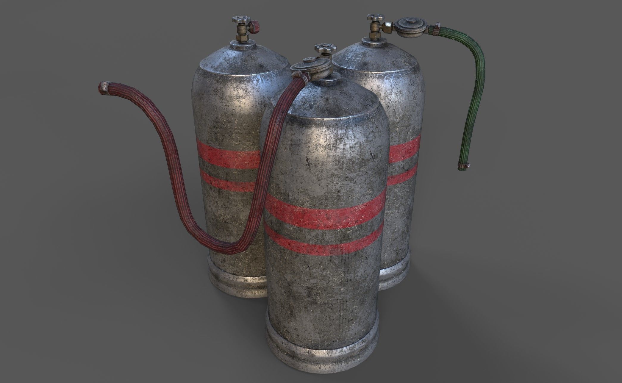 Propane Butane Gas Tank Low-poly 3D model_13