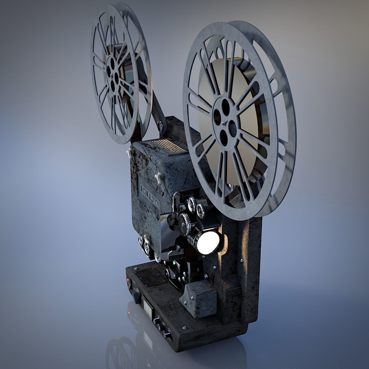 Vintage Bell-Howell Super Eight 8mm Projector 3D model_4