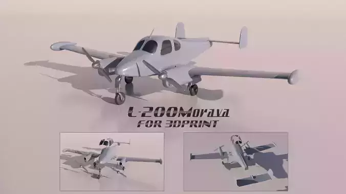 Airplane L-200 Morava for 3Dprint 3D print model