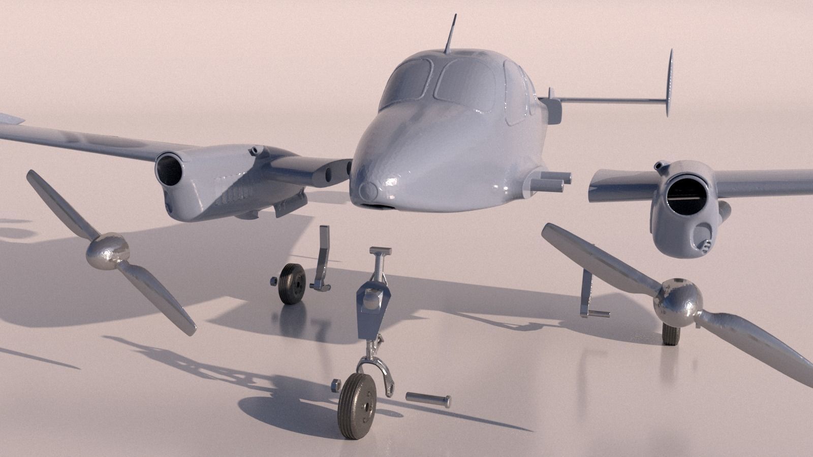 Airplane L-200 Morava for 3Dprint 3D print model_2