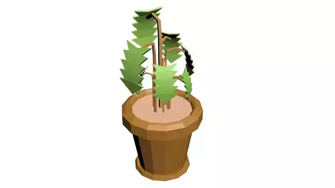 Low Poly Game Ready Plant Low-poly 3D model