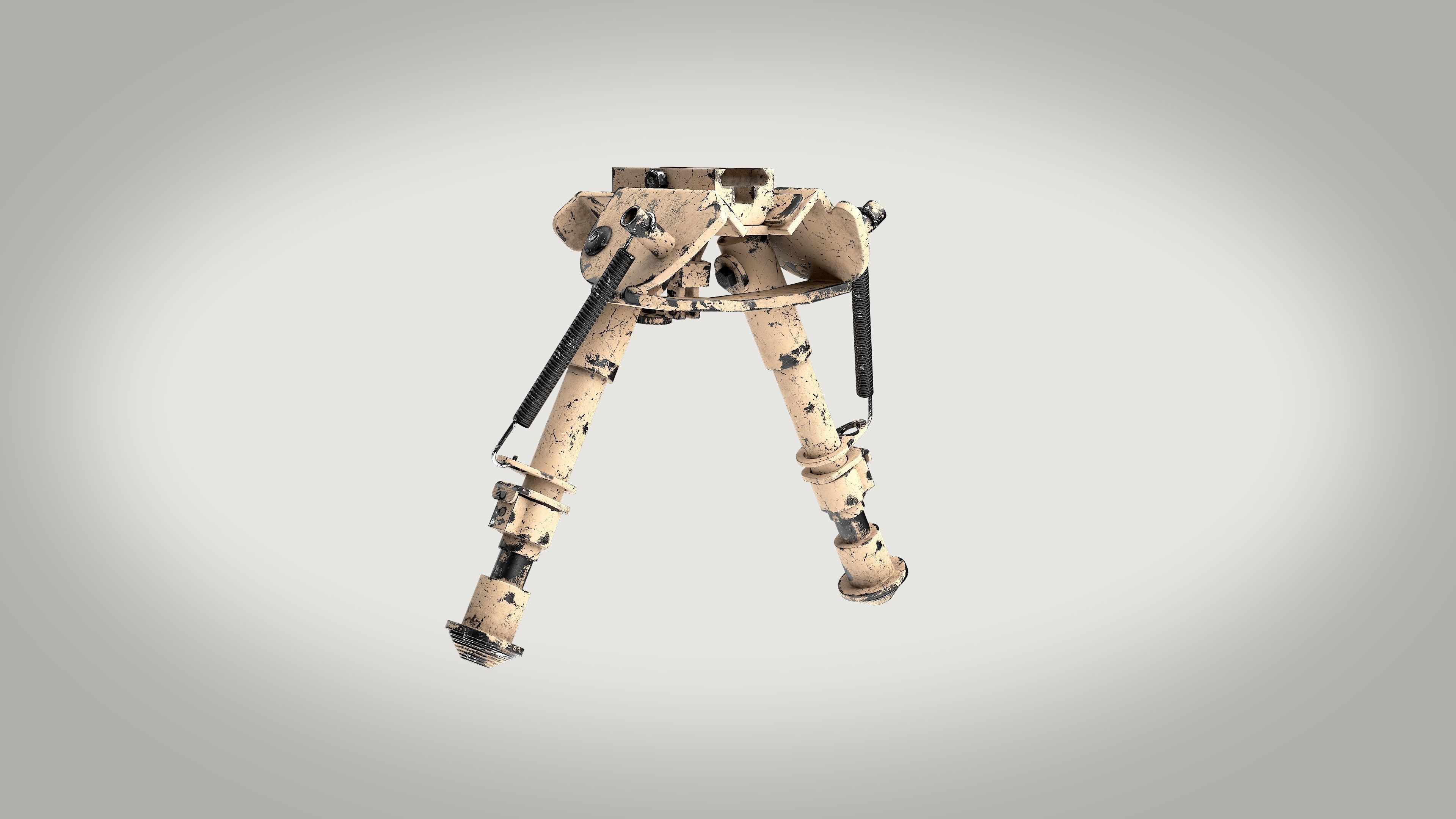 Bipod Two Texture sets Low-poly 3D model_4
