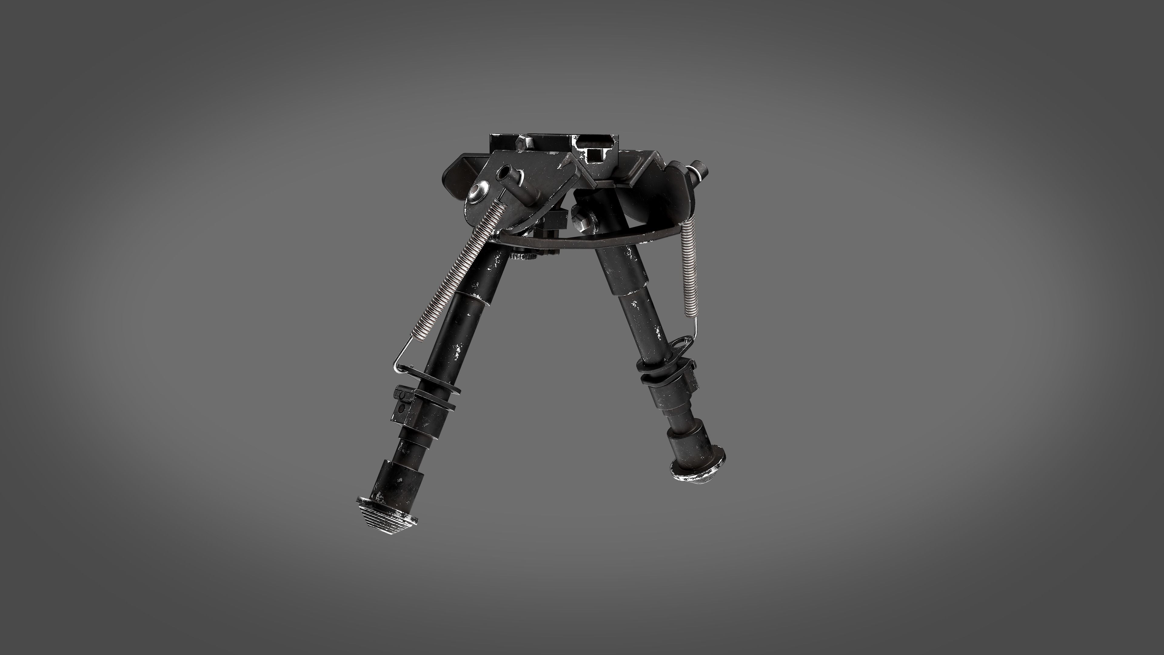 Bipod Two Texture sets Low-poly 3D model_5