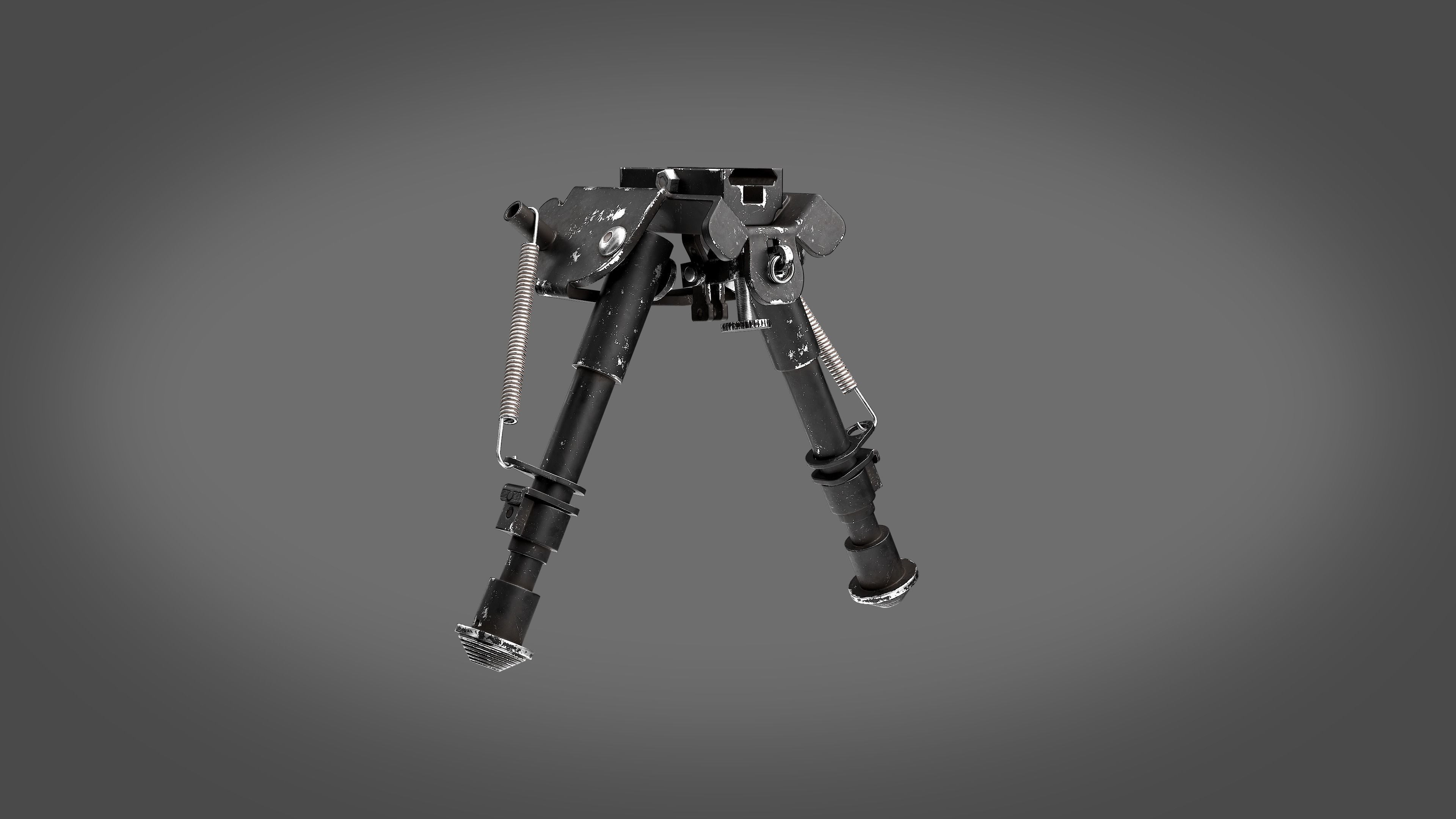 Bipod Two Texture sets Low-poly 3D model_3