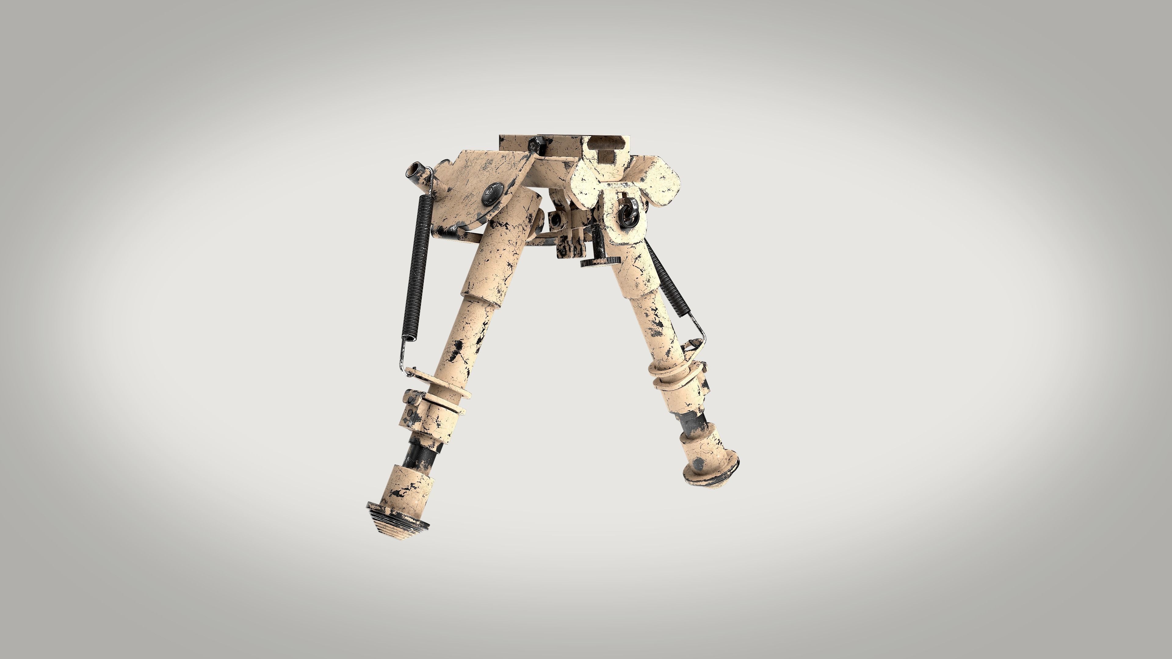 Bipod Two Texture sets Low-poly 3D model_2