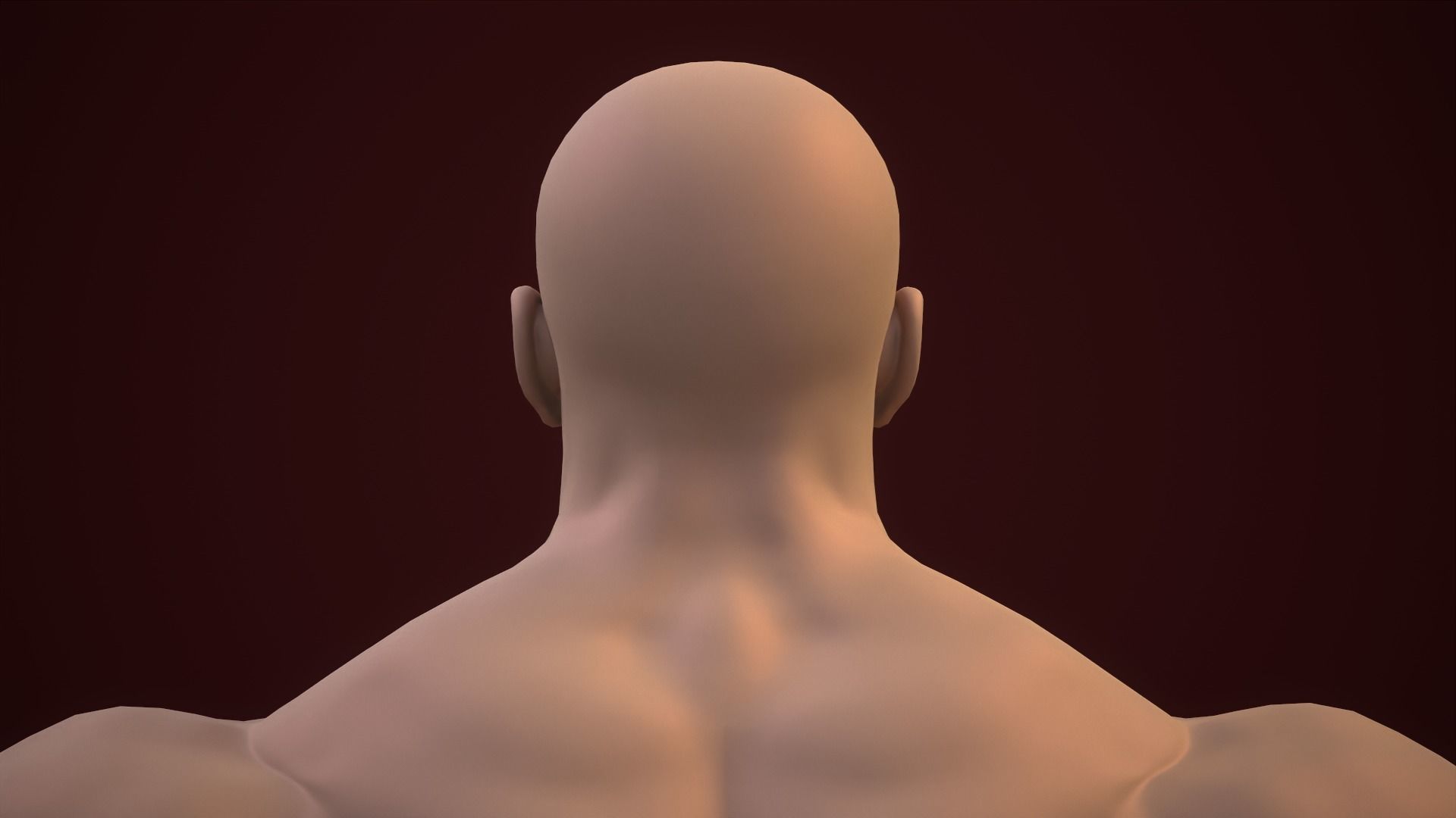 Base mesh male body 2 Low-poly 3D model_9