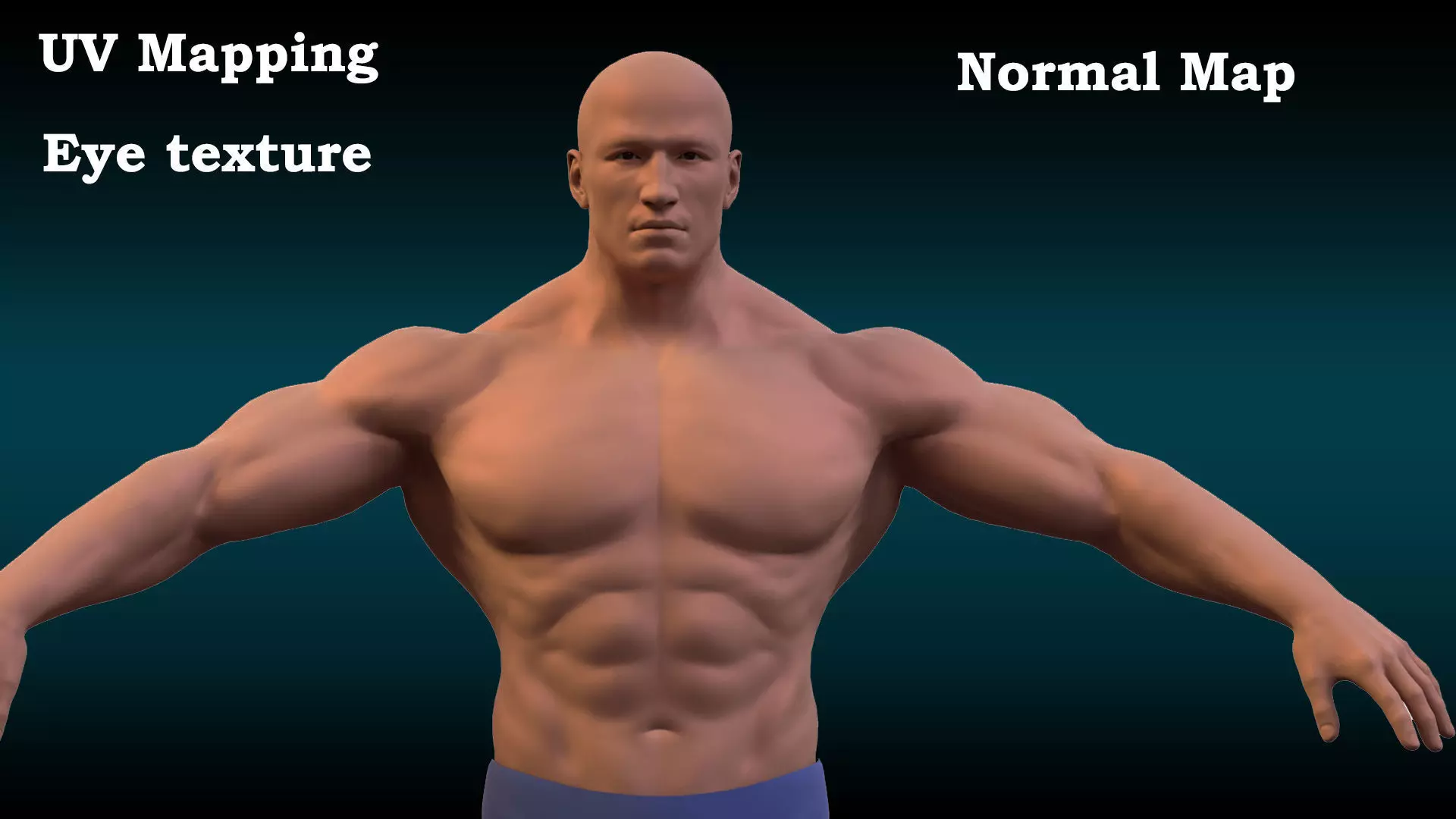 Base mesh male body 2 Low-poly 3D model_0