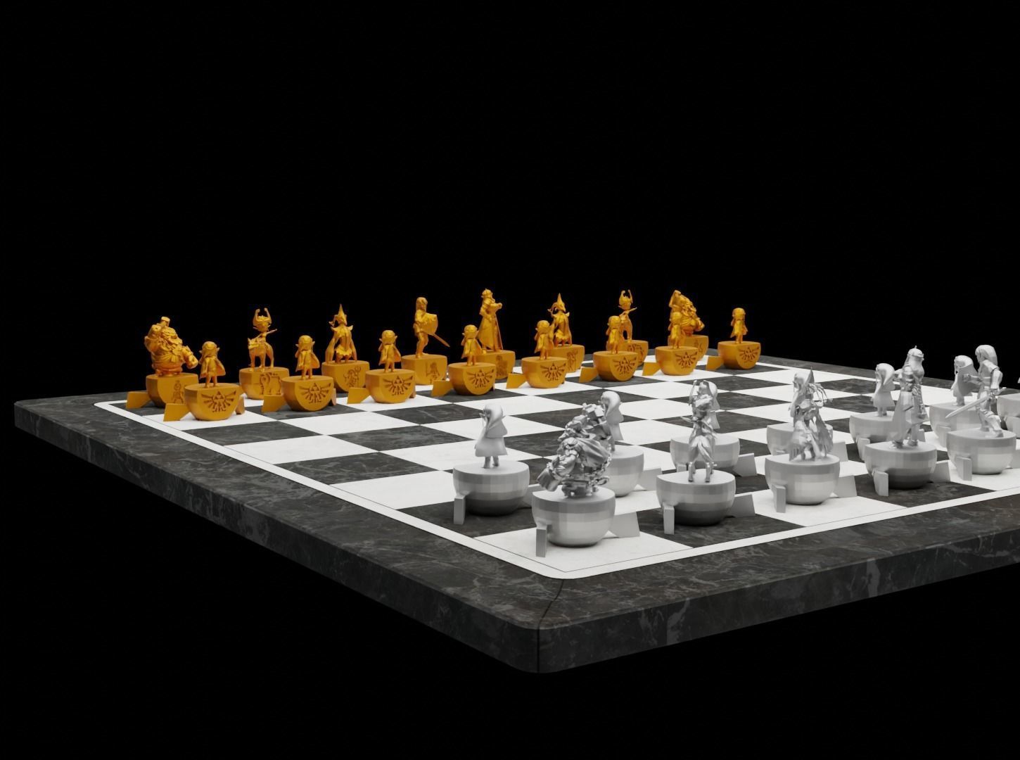Legend Of Zelda Chess Set - 6 Different Zelda Chess Figure  3D print model_37