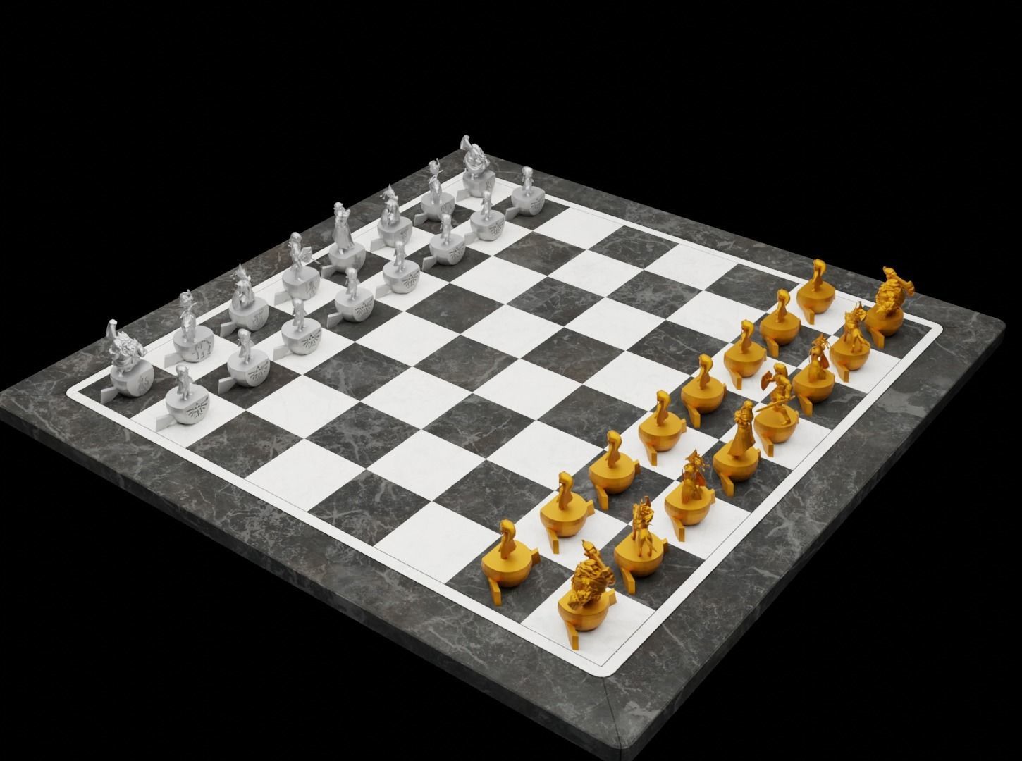 Legend Of Zelda Chess Set - 6 Different Zelda Chess Figure  3D print model_29