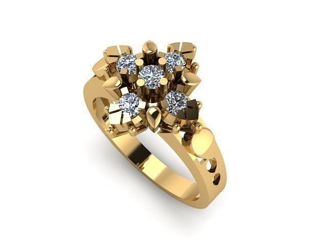 wedding ring for diamonds 3D print model