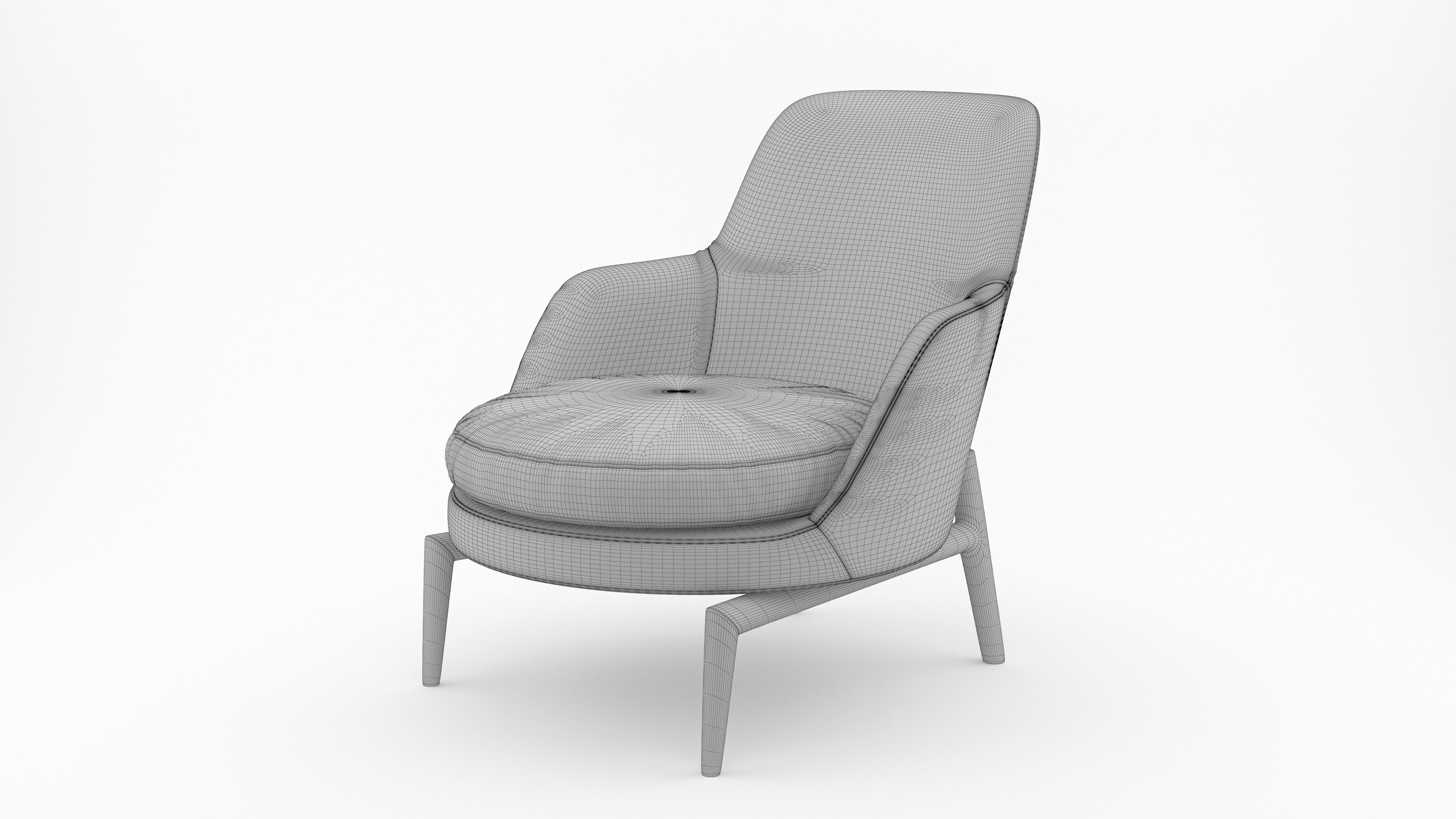 Leda Armchair 3D model_9