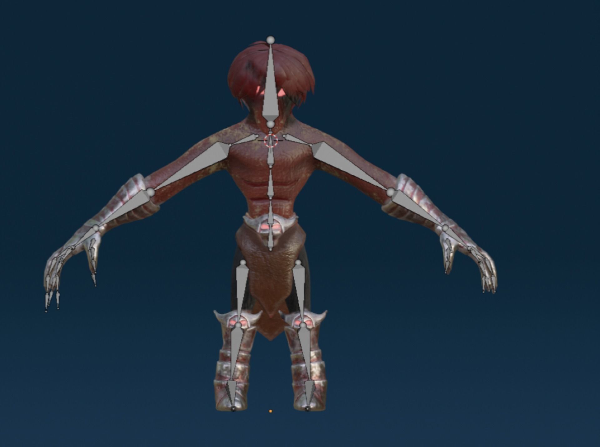 Fire Demon Character Low-poly 3D model_16