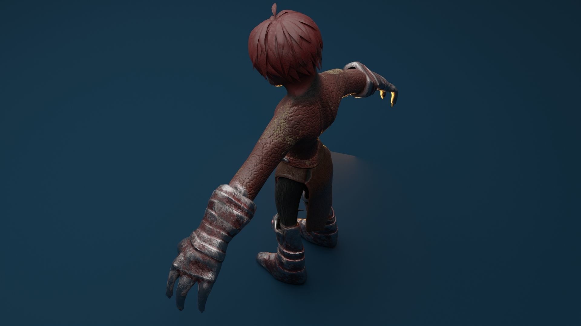 Fire Demon Character Low-poly 3D model_8