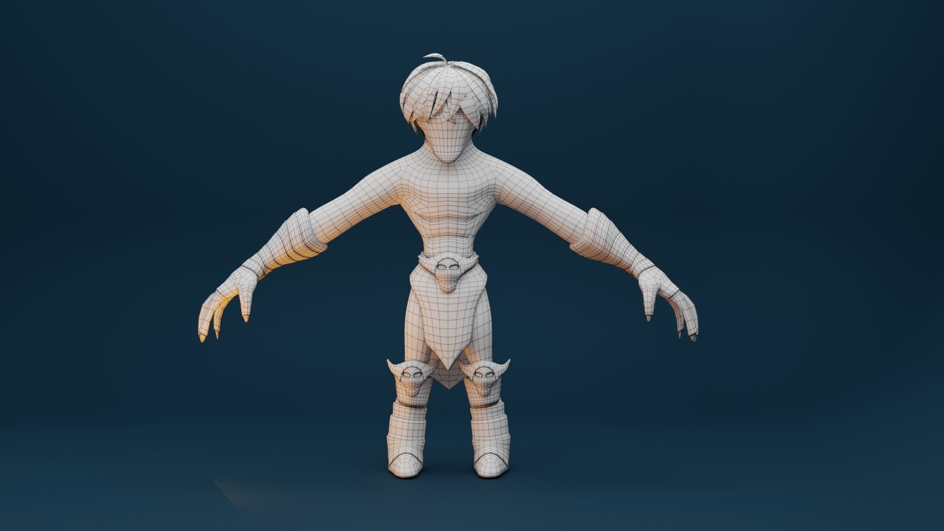 Fire Demon Character Low-poly 3D model_12