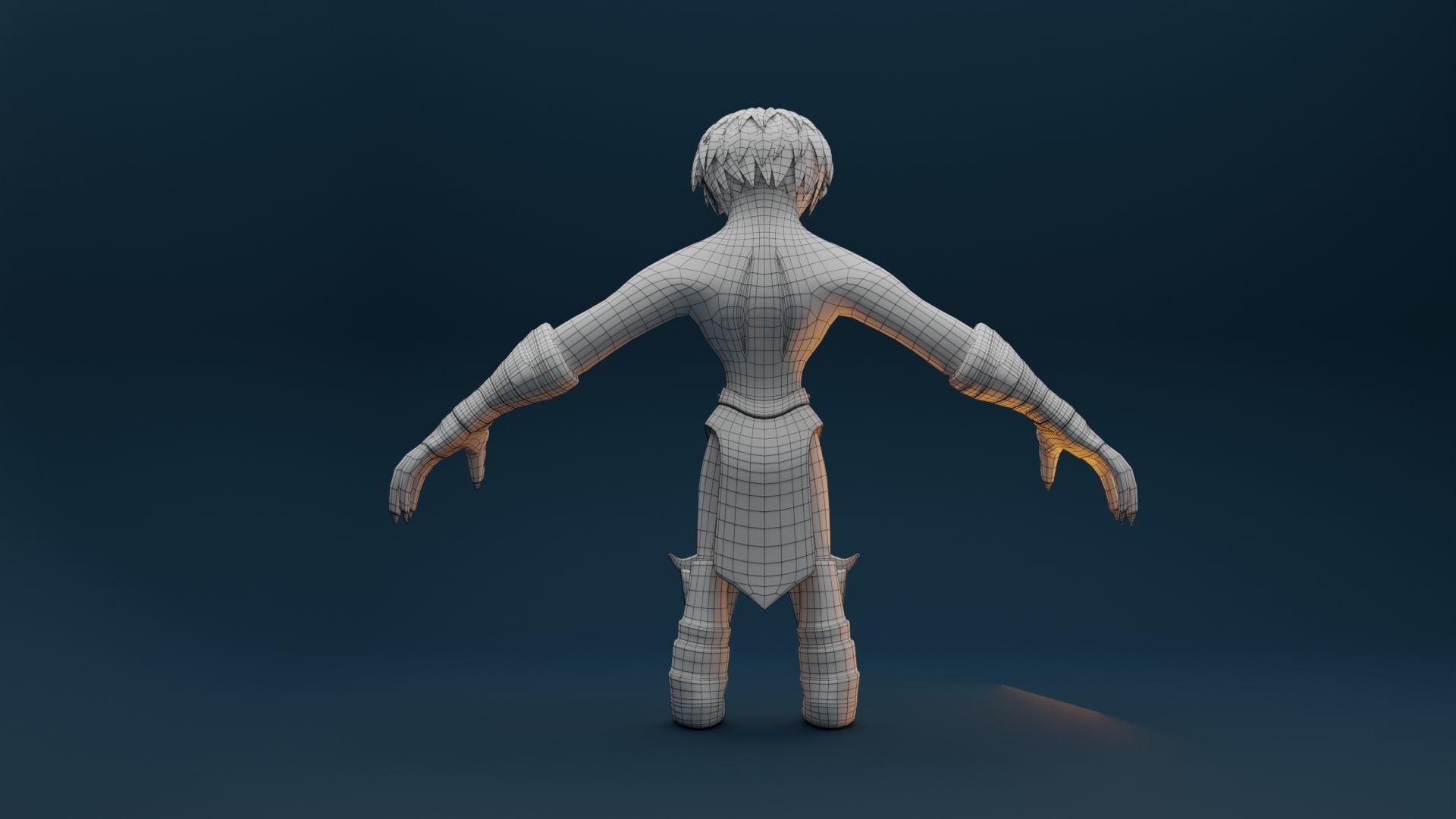 Fire Demon Character Low-poly 3D model_14