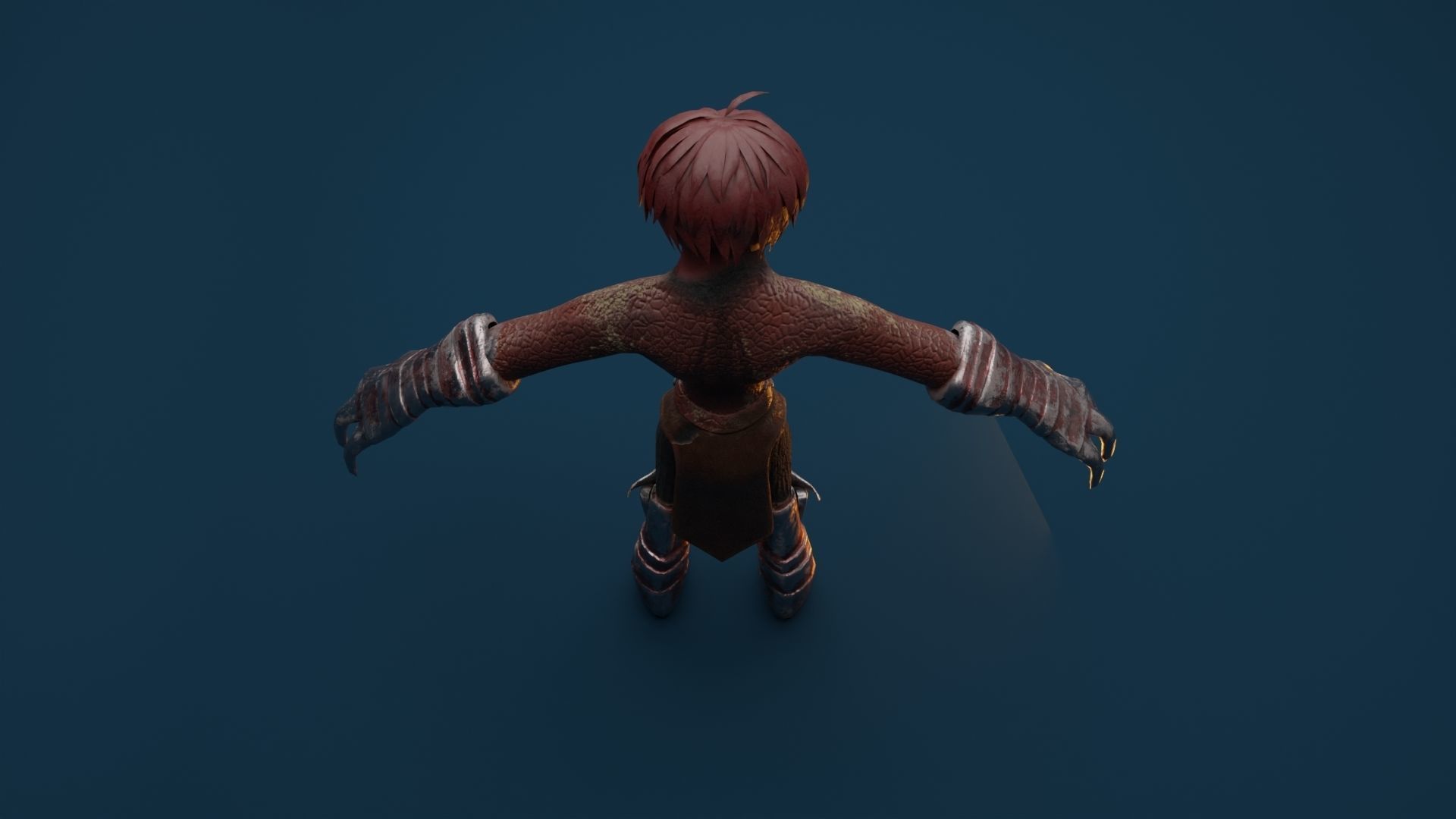 Fire Demon Character Low-poly 3D model_7