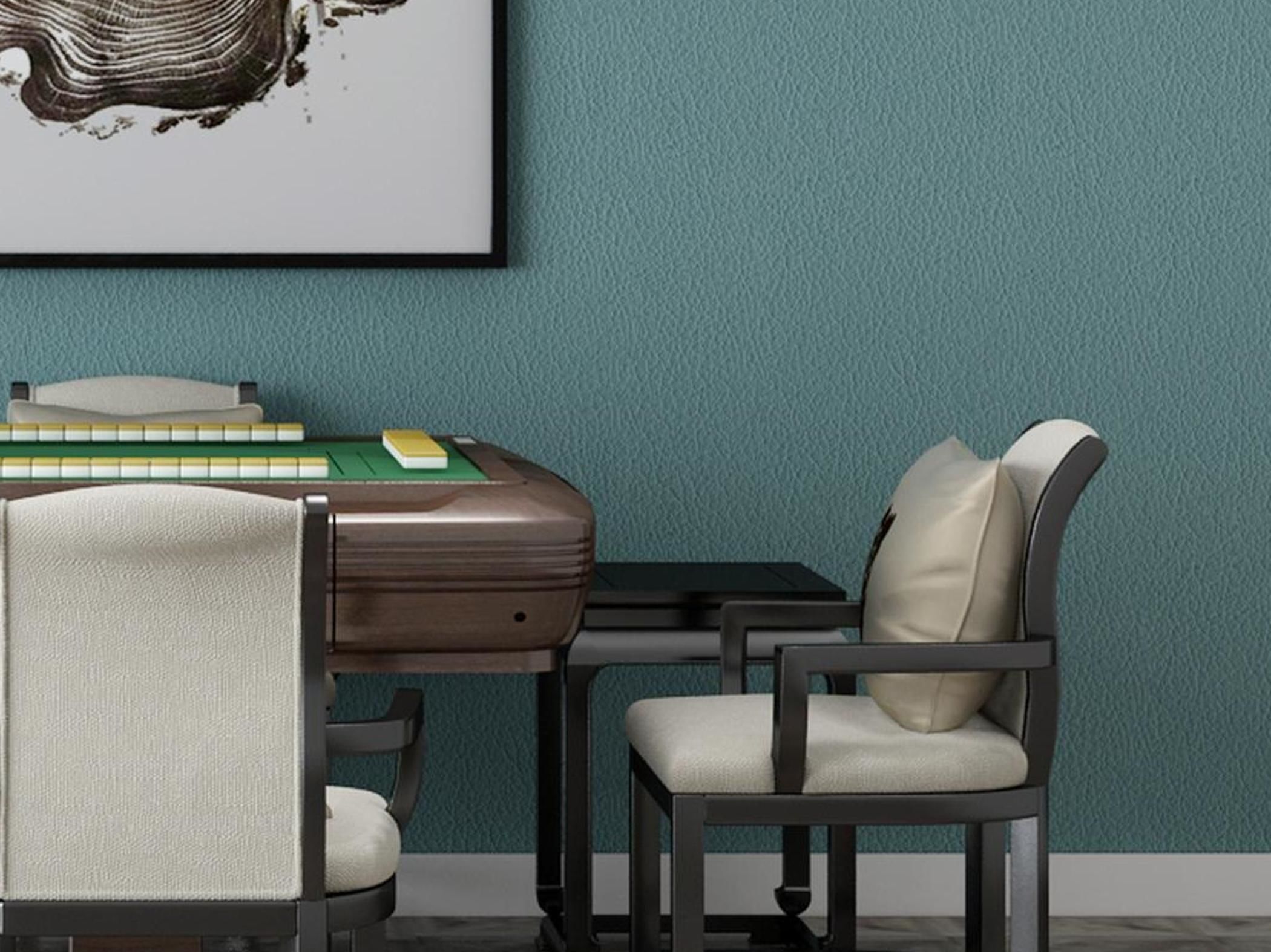 monomer Mahjong table decoration chairs 3D model_2