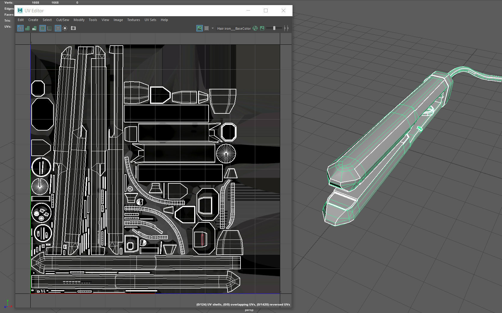 HAIR IRON Low-poly 3D model_18