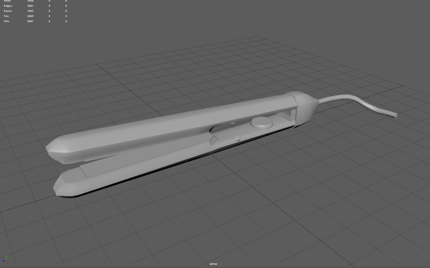 HAIR IRON Low-poly 3D model_13