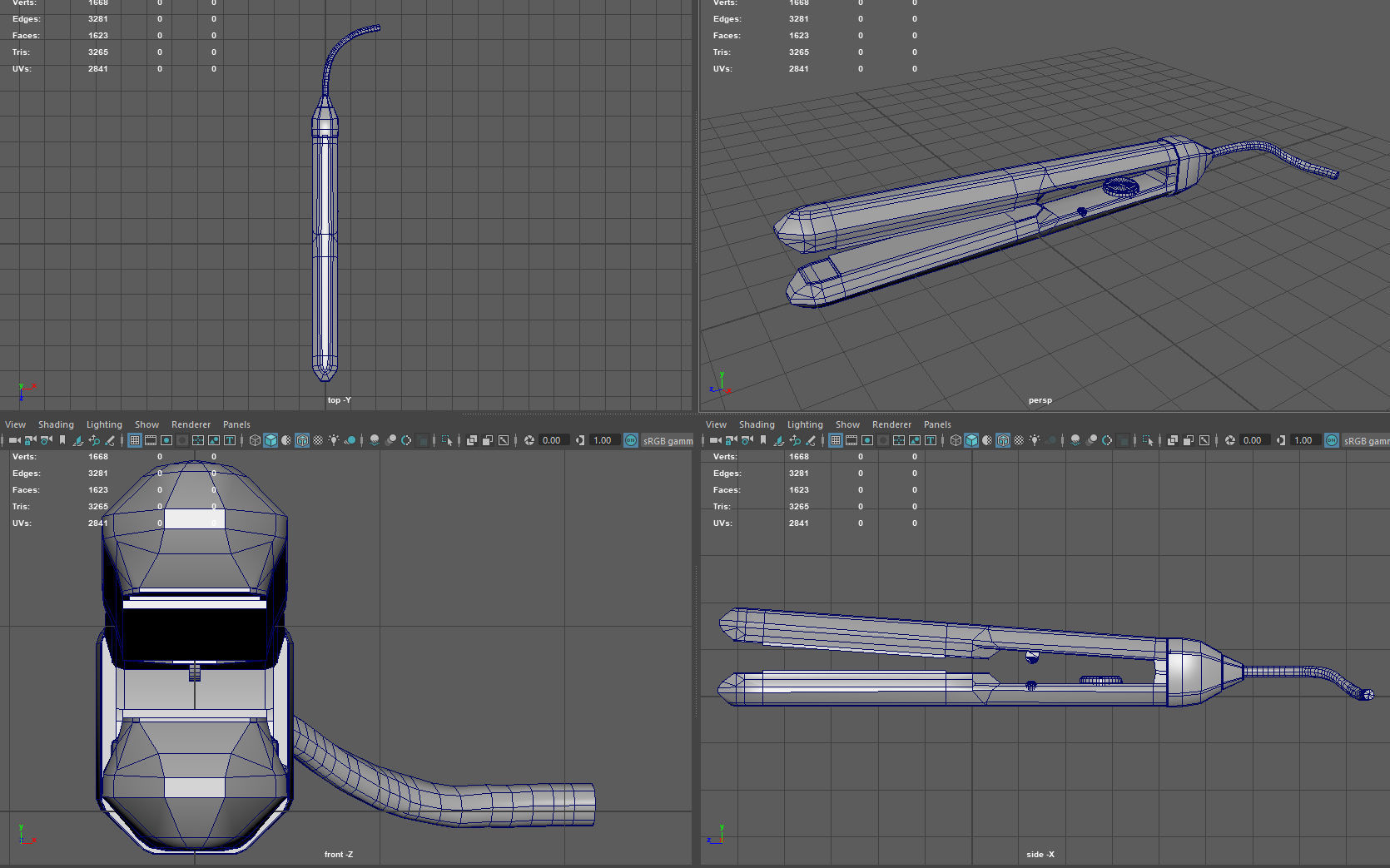 HAIR IRON Low-poly 3D model_17
