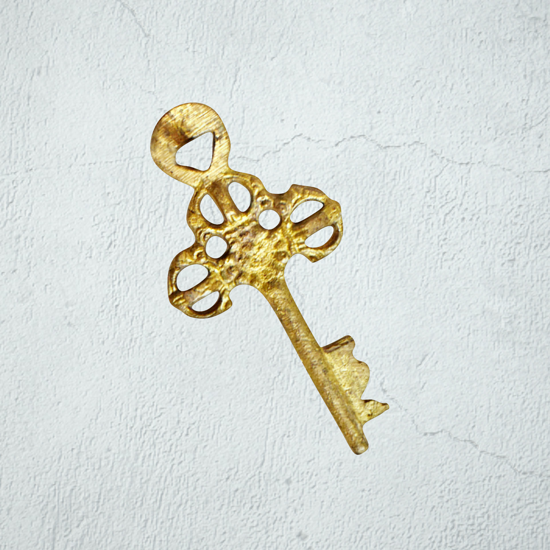 Vintage Brass India Turtle Lock 3D model_6