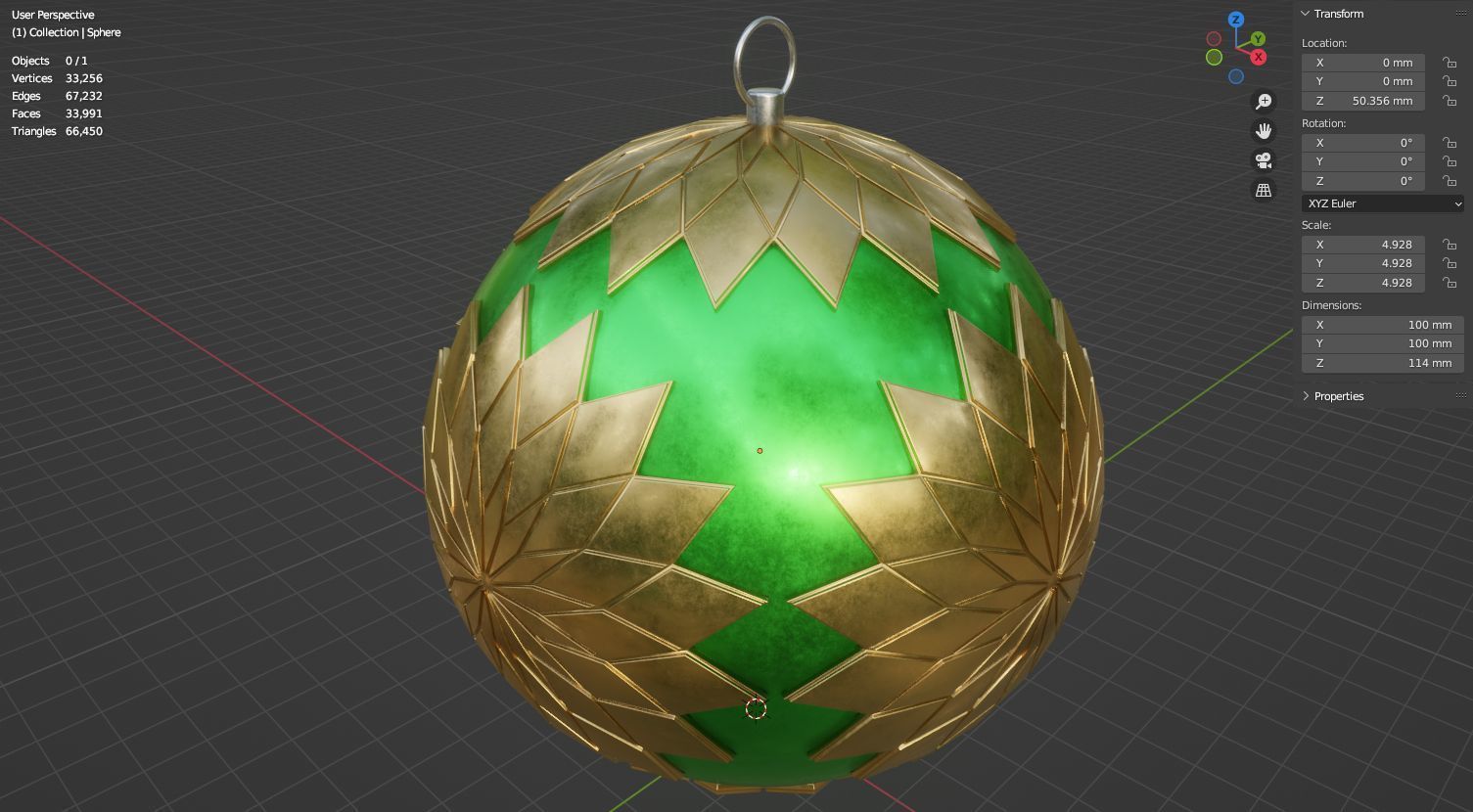 Christmas ornament 3D model for 3D print set 3D print model_49