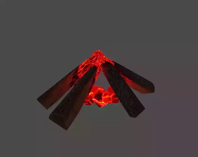 campfire in blender fbx