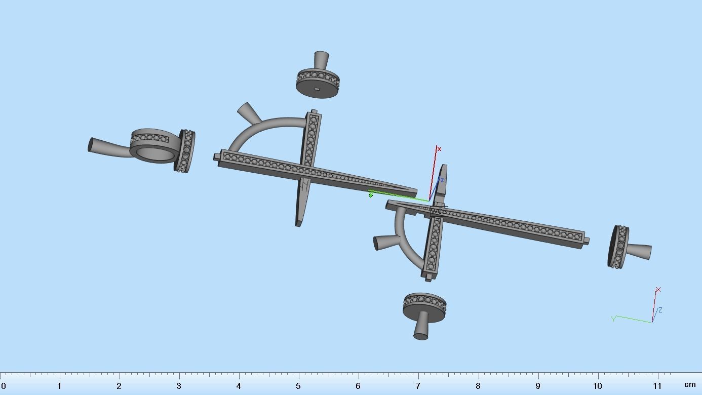 Nail Cross with Diamonds N175 3D print model_10