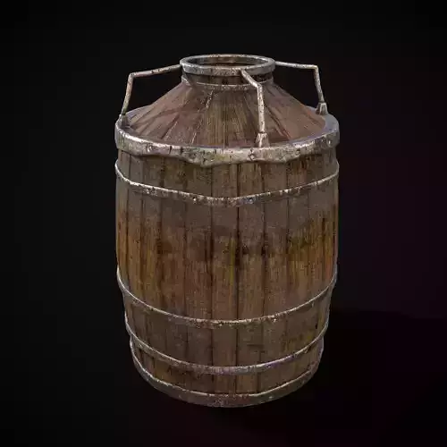 Reinforced Keg Low-poly 3D model