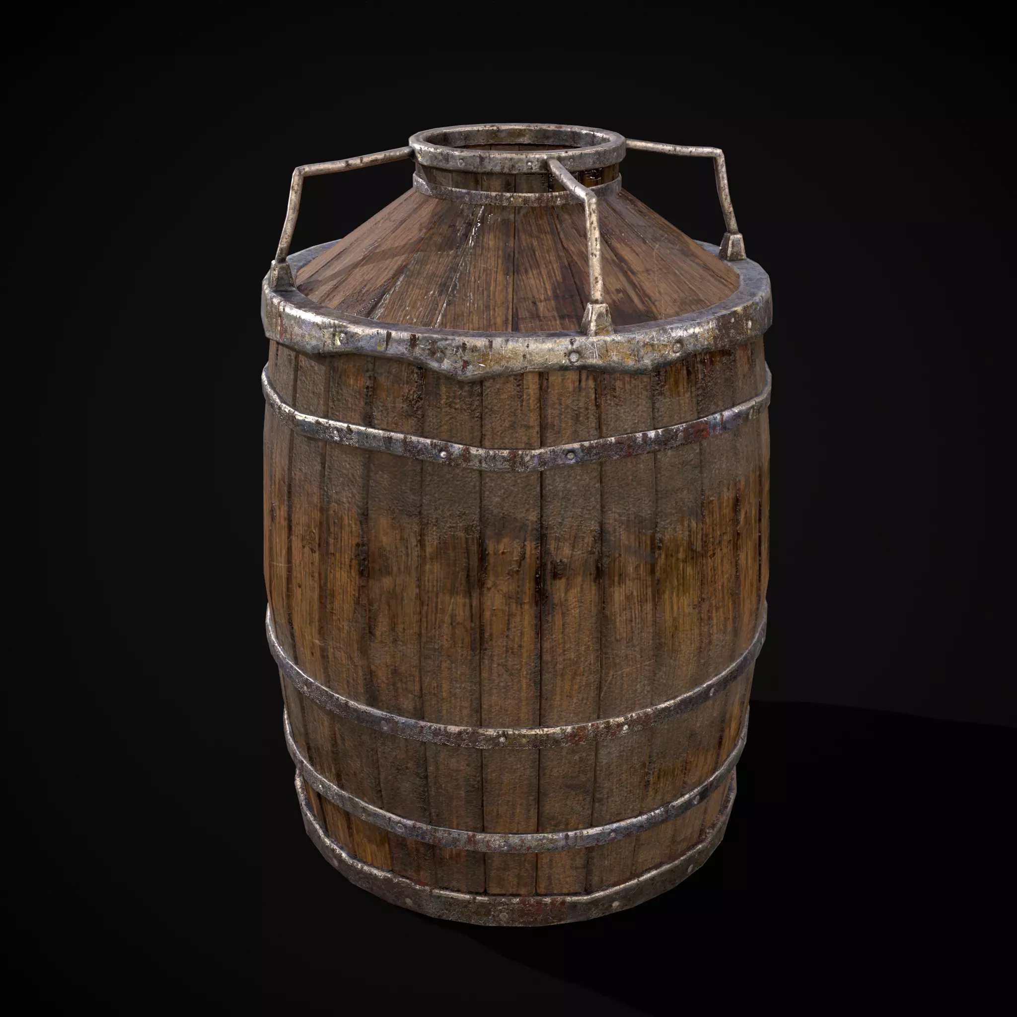 Reinforced Keg Low-poly 3D model