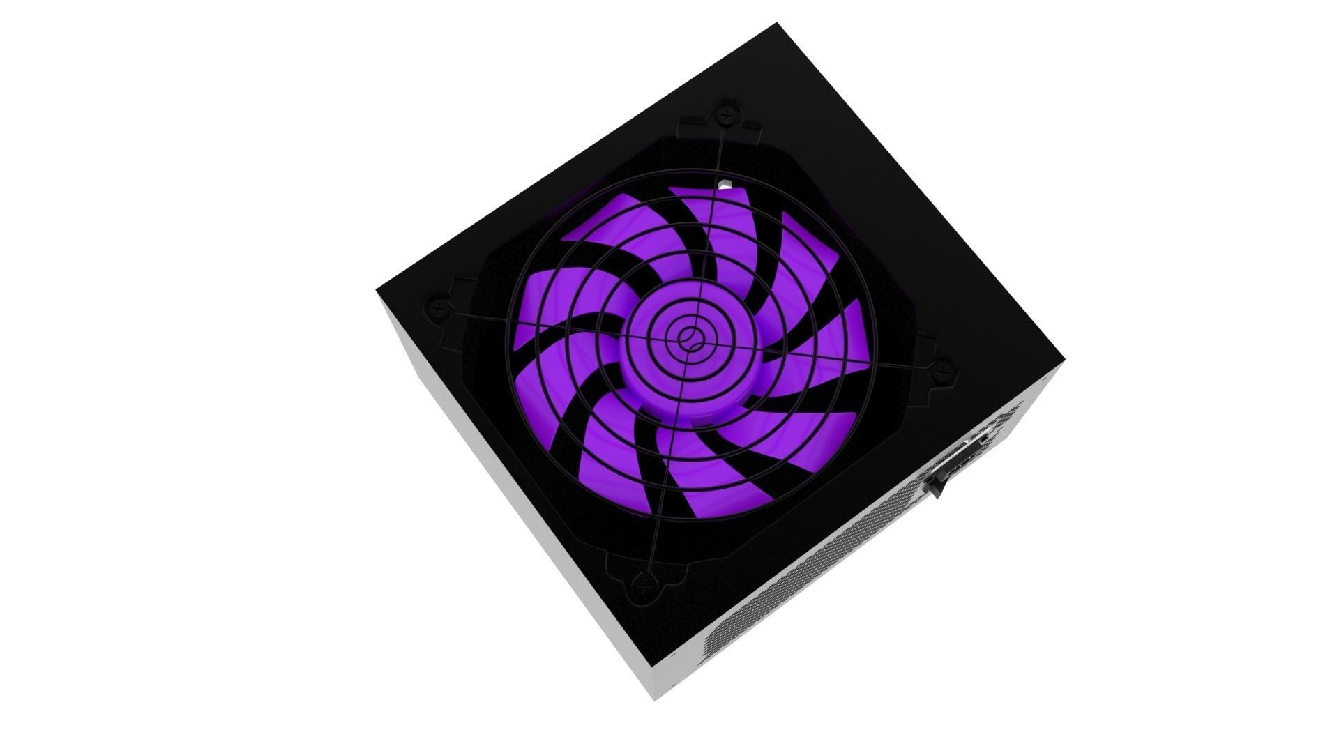 Black Power Supply Unit 3D model_3