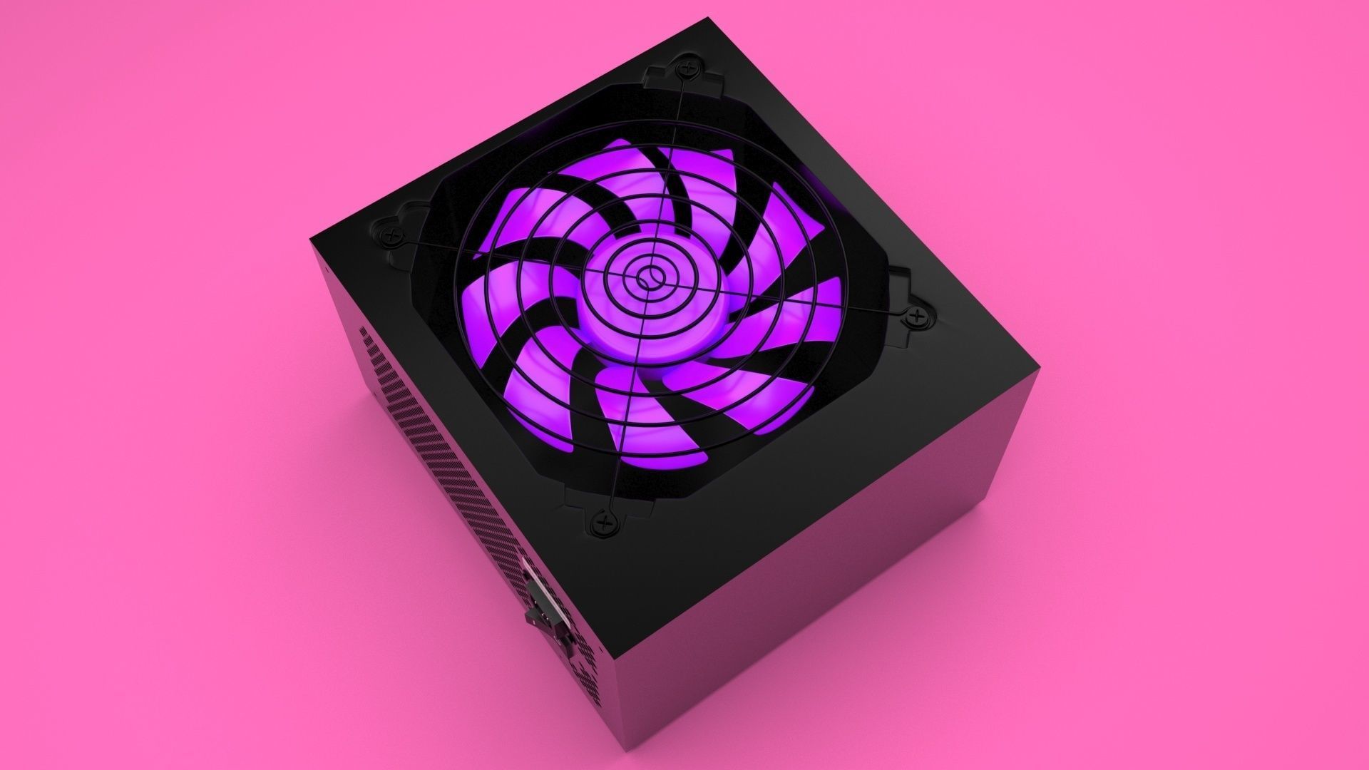 Black Power Supply Unit 3D model_22