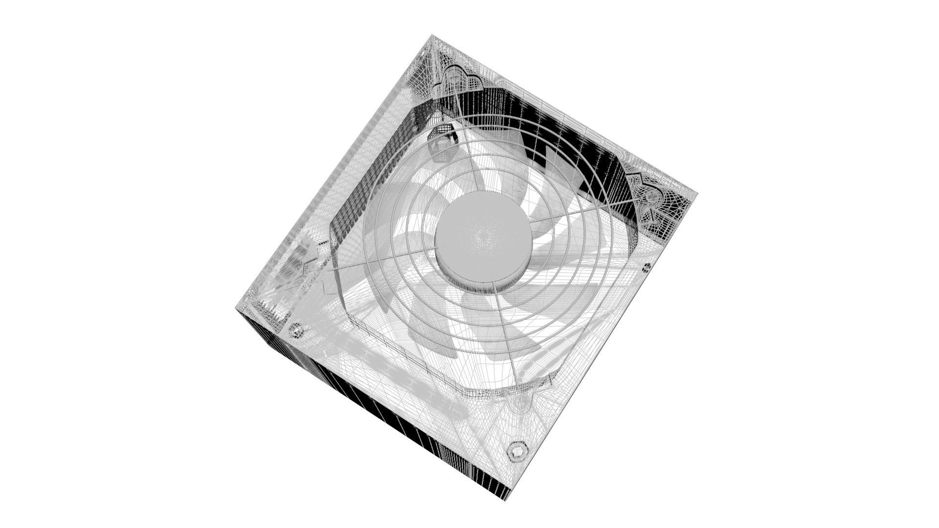 Black Power Supply Unit 3D model_14