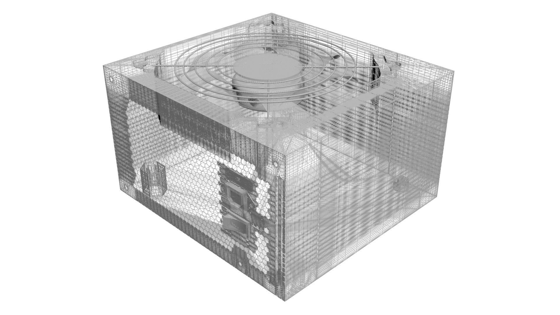 Black Power Supply Unit 3D model_13