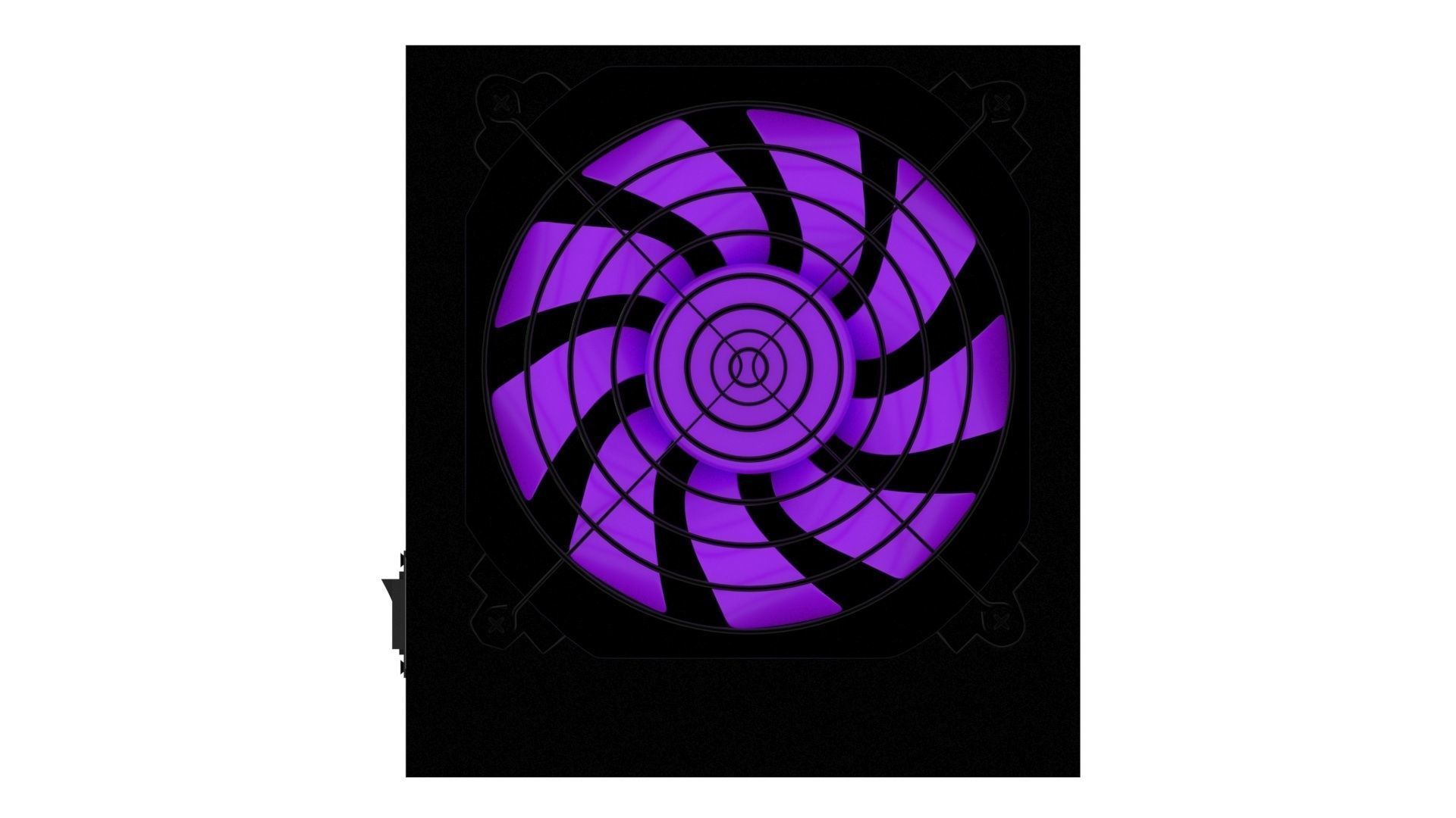 Black Power Supply Unit 3D model_7