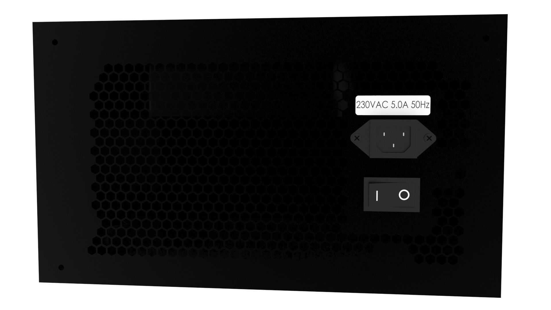 Black Power Supply Unit 3D model_5