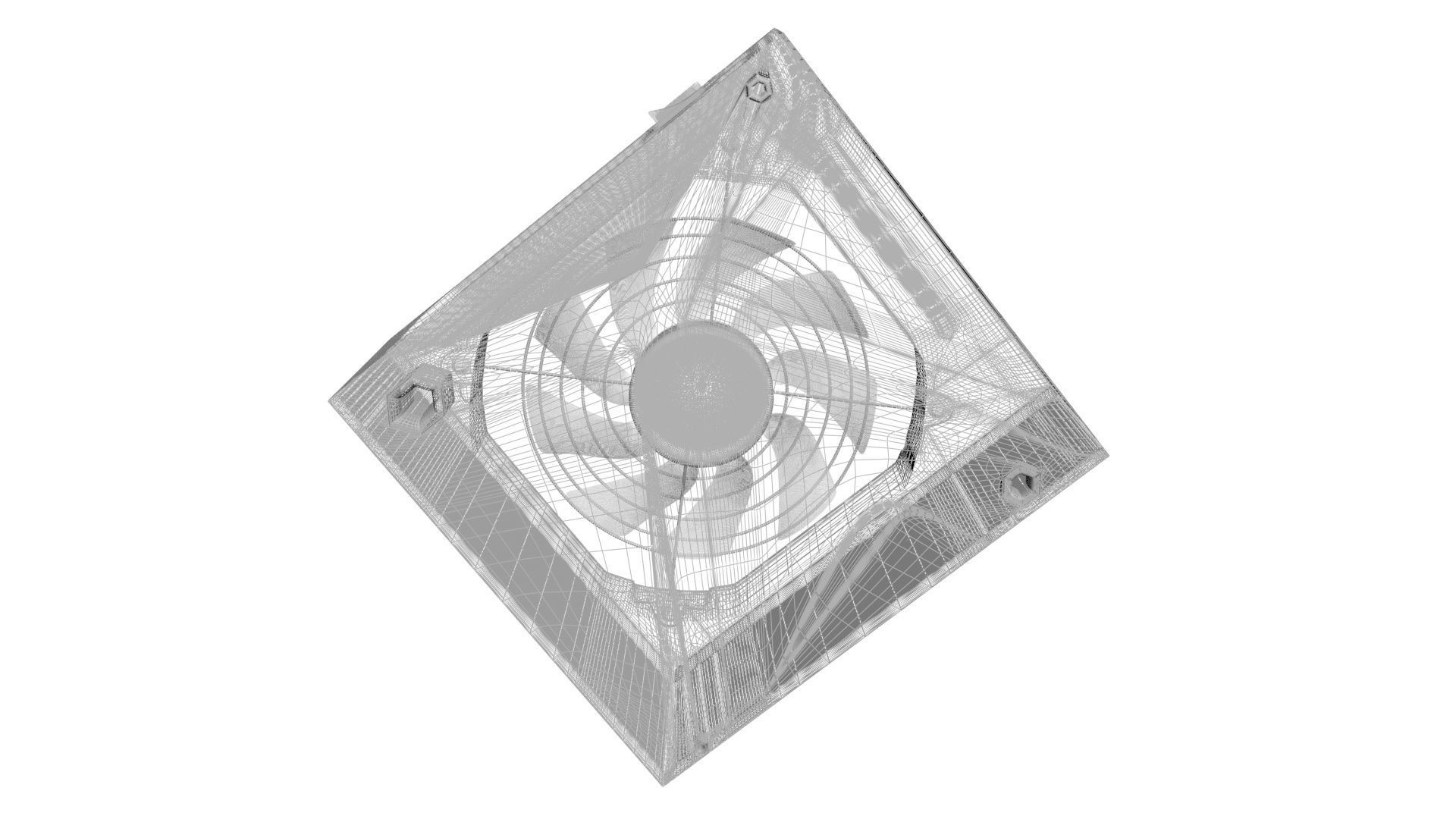 Black Power Supply Unit 3D model_17