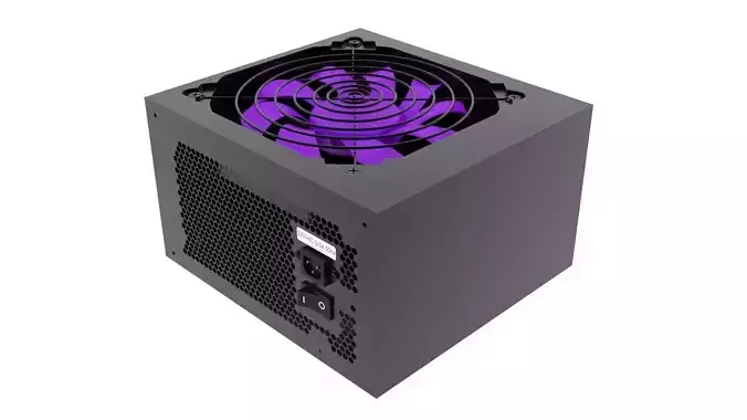 Black Power Supply Unit 3D model