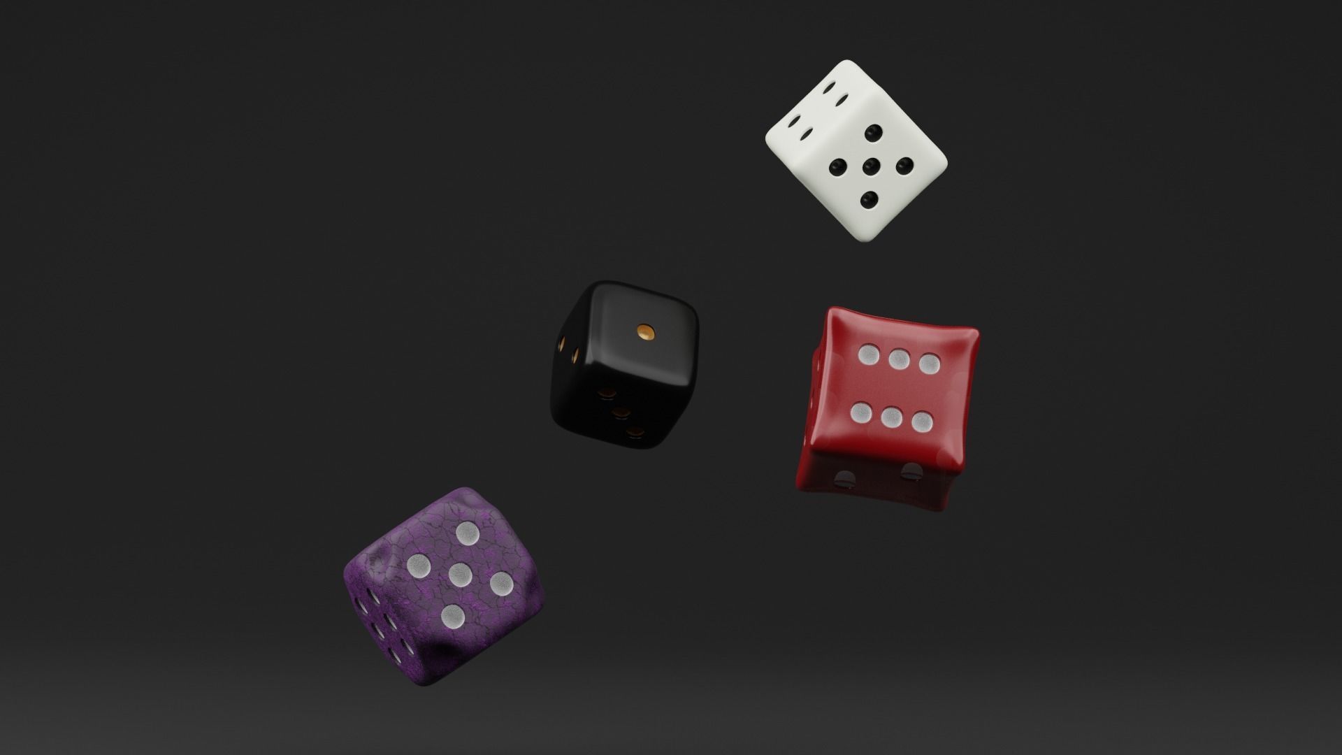 Roleplaying Dice Low-poly 3D model_1