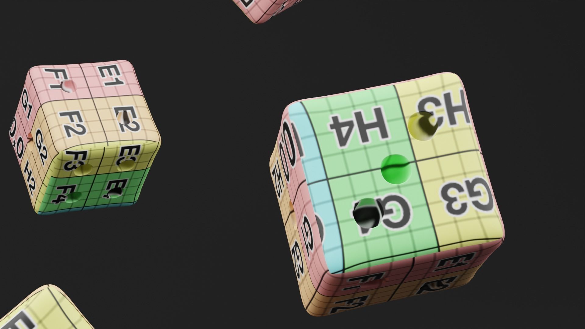 Roleplaying Dice Low-poly 3D model_16