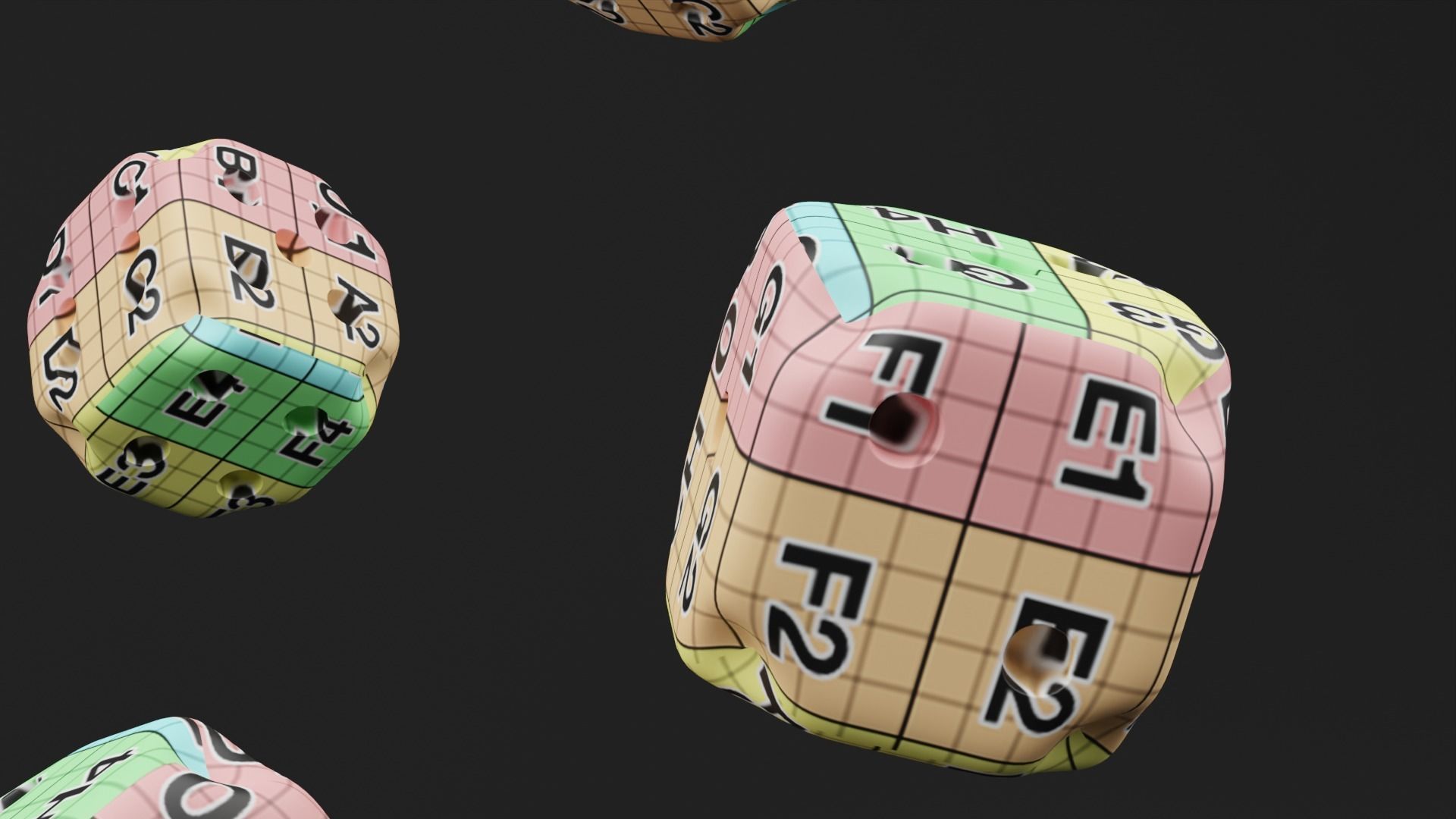 Roleplaying Dice Low-poly 3D model_14