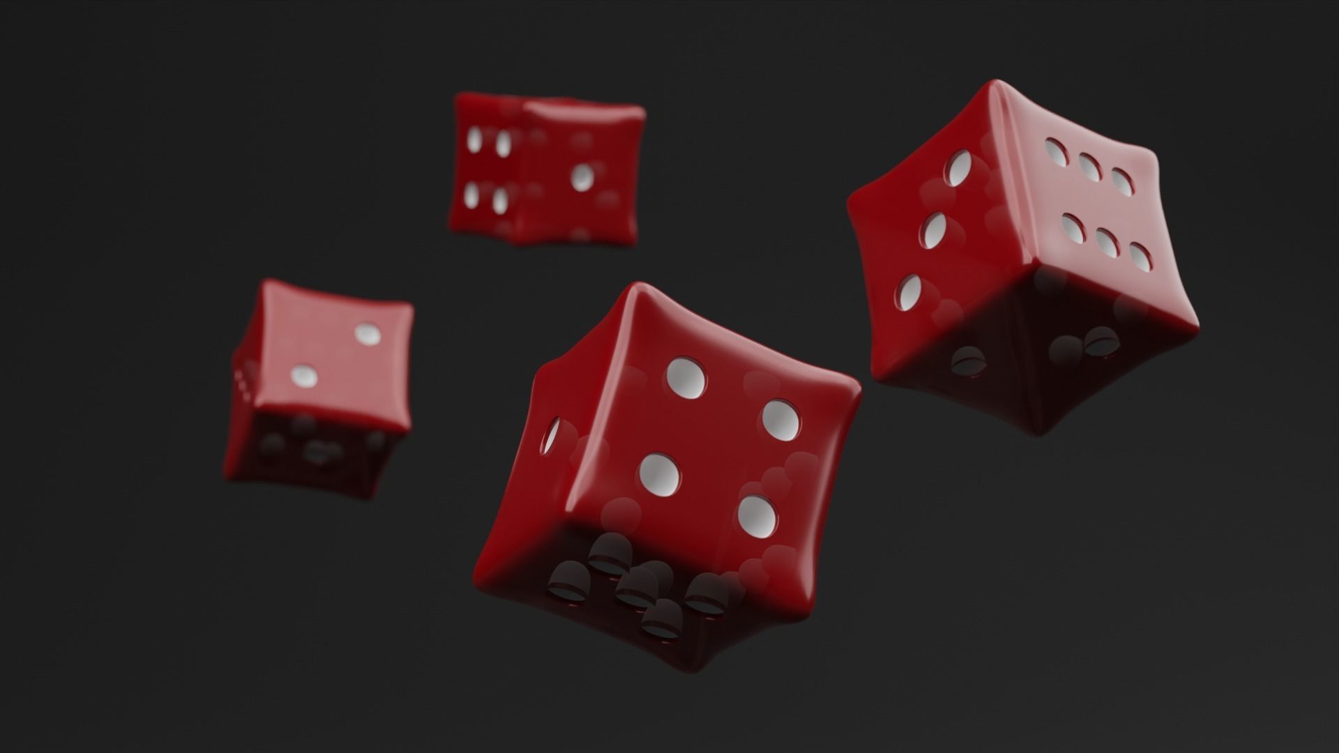 Roleplaying Dice Low-poly 3D model_5